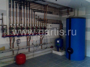 Монтаж котельной и системы отопления в частном доме 350 м2